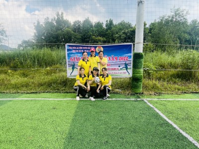 CĐCS mầm non Long Tân tham gia giải bóng đá nữ năm 2022